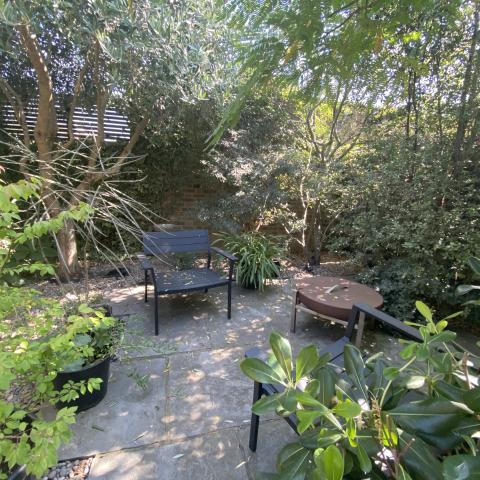 Shaded Seating Zone immersed in planting 