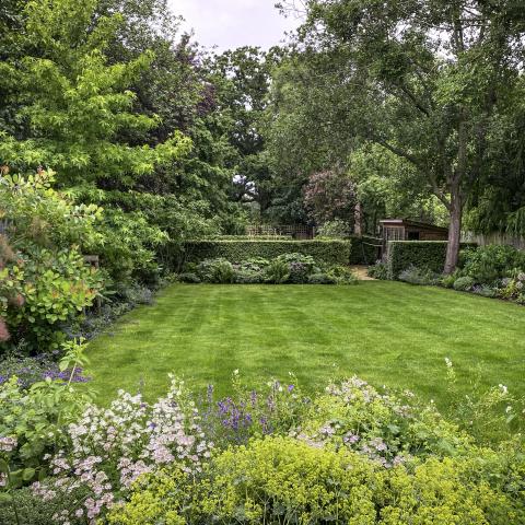 View of the lawn from the Lower Terrace Dining Area